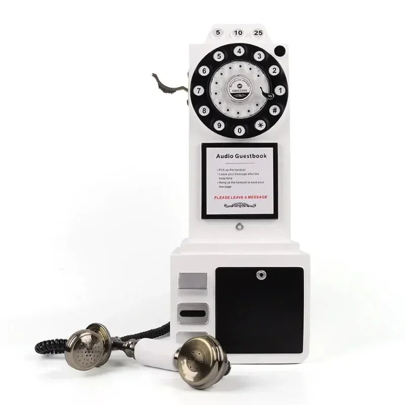 

factory outlet Vintage Rotary Dial Telephone Recorded Telephone Sets Retro Guestbook Audio