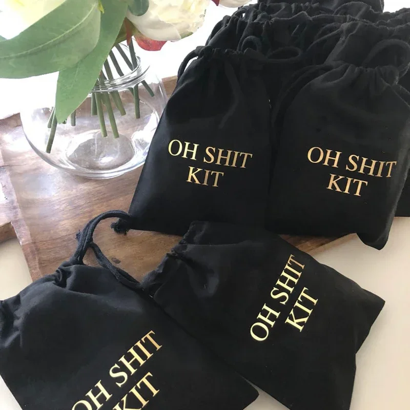 20pcs oh shit Hangover Kit Bags Bachelorette hen Party bridal shower bride to be wedding day birthday decoration Bridesmaid Gift