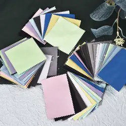 50pcs/Pack Sterling Silver Cleaning Cloth Color Polishing Cloth Silver Gpld Jewelry Soft Wipe Individually Packaged