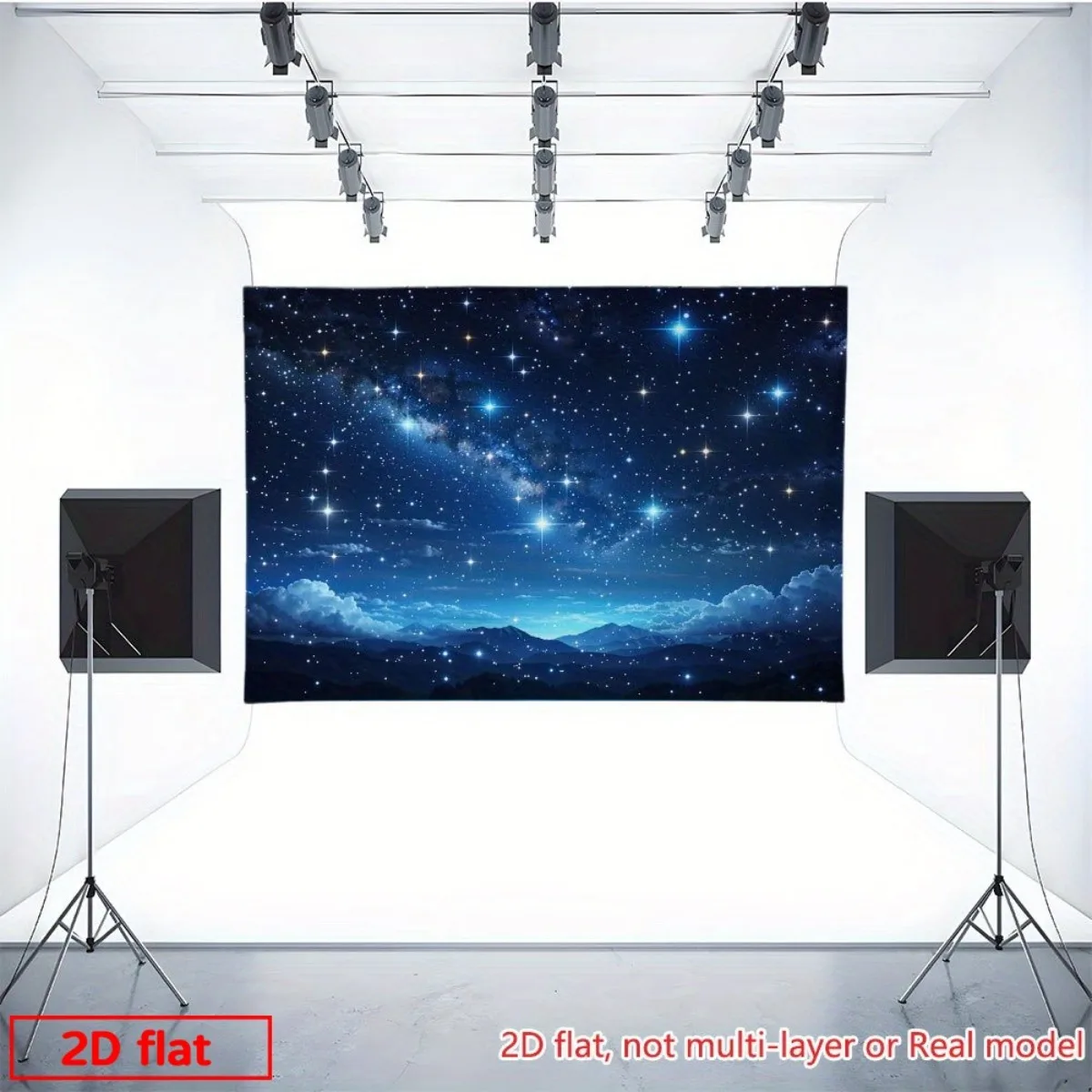 Milky Way Galaxy Tapestry Wall Hanging Starry Night Sky Decor Mural Cosmic Space Art Waterproof Room Decoration for Bedroom