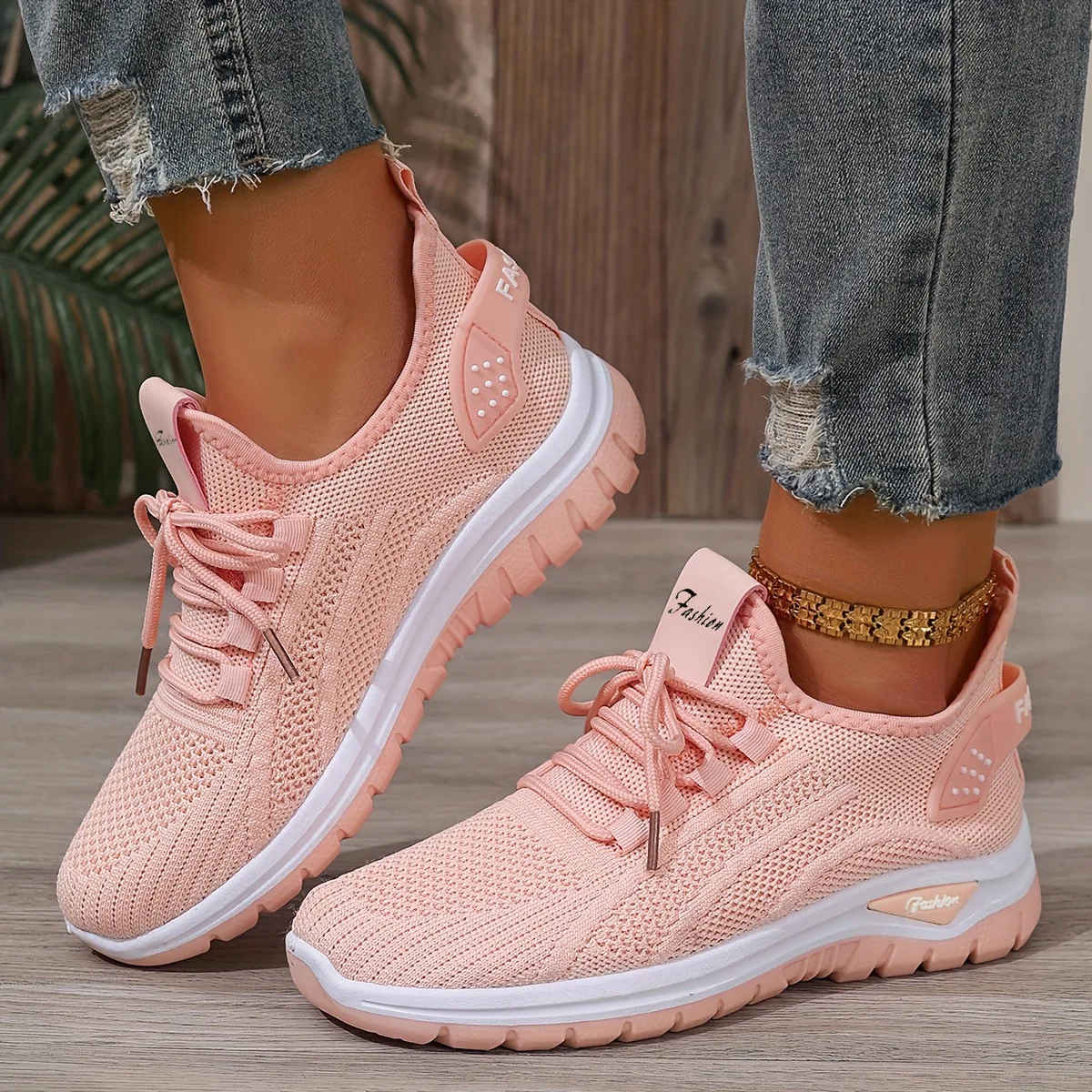 

Новая женская удобная мягкая подошва Running oes, повседневная тканевая верхняя часть, весна 2025, подошва из ПВХ с круглым носком