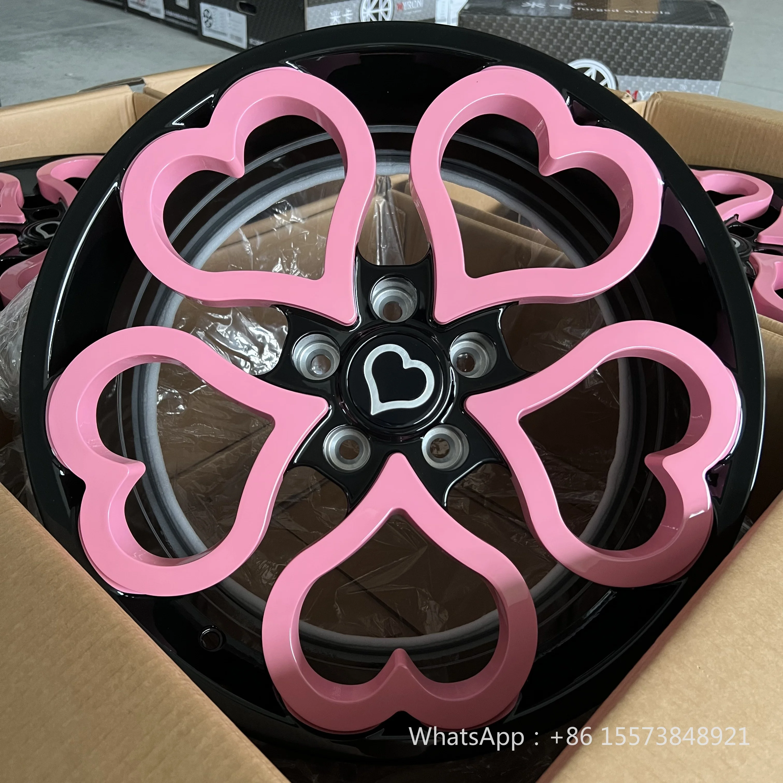 Custom Forged Wheel Hub Heart-Shaped Love Pattern Multi-Model Fit 15-24 Inches Aluminium Alloy 40mm 25mm 98mm 20mm 30mm