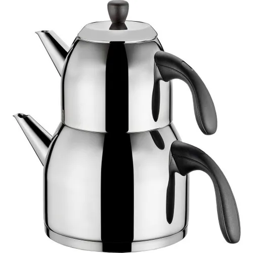 Aryıldız Maya Prestige Silvery Black tea Pot Set