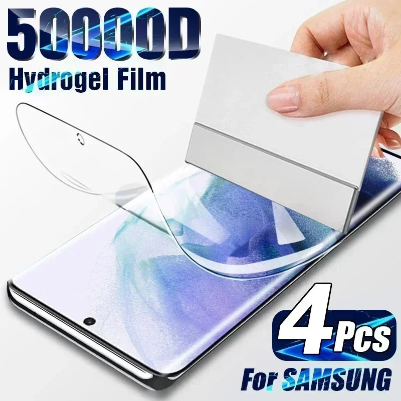 4Pcs Hydrogel Film Screen Protector For Samsung Galaxy S10 S20 S9 S21 S22 S23 Plus Ultra FE Screen Protector For Note 20 8 9 10