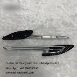 Chrome Glossy Black Fender Grille Air Inlet Vent For Bentley Flying Spur 2013-2019 Plastic Front Bumper 4W0821169B 4W0 821170B