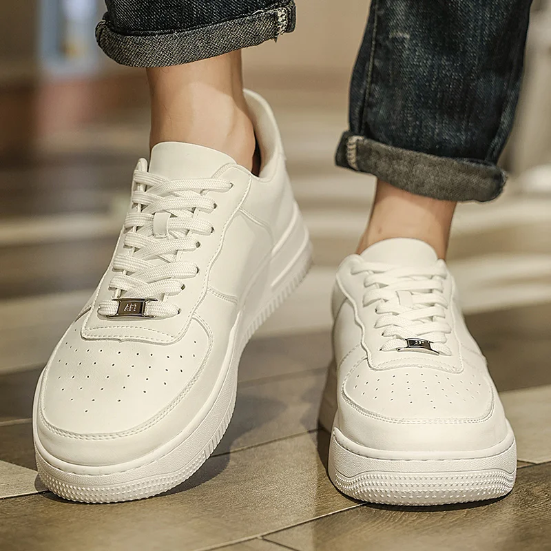 

Men Casual Shoes Leather Fashion Men Handmade Breathable Shoes Anti Slippery Flats Shoes Lace Up Comfortable Men Shoe