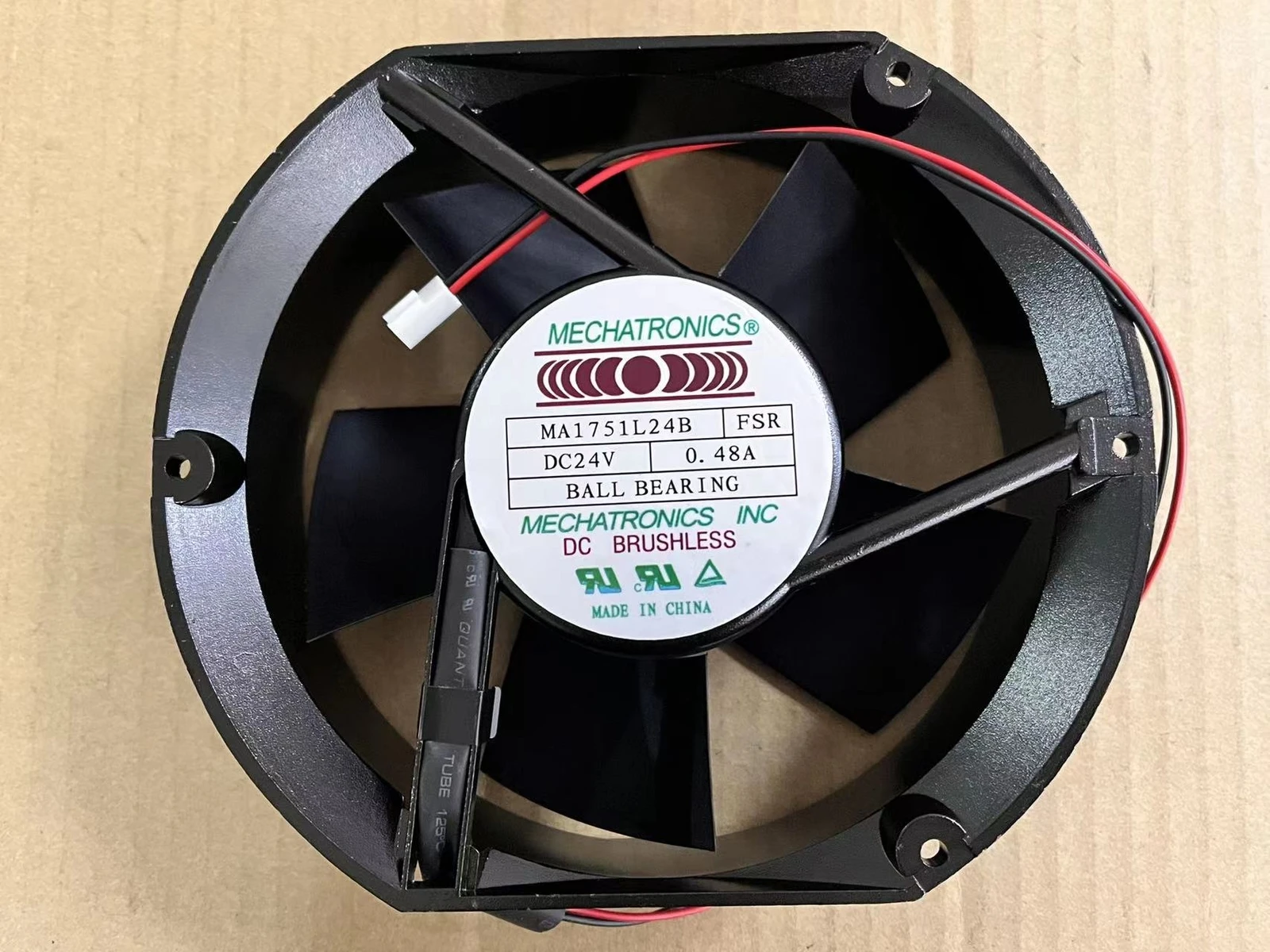 

FOR MECHATRONICS MA1751L24B FSR DC24V 0.48A 17CM 2-wire Double Ball Fan