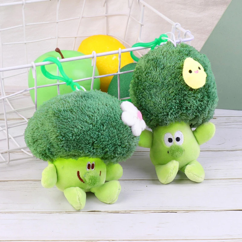 

[JT]1Pc Cute Broccoli Cauliflower Couple Plush Keychain Soft Kawaii Stuffed Doll Pendant for Bag Kids Couples Holiday Gifts