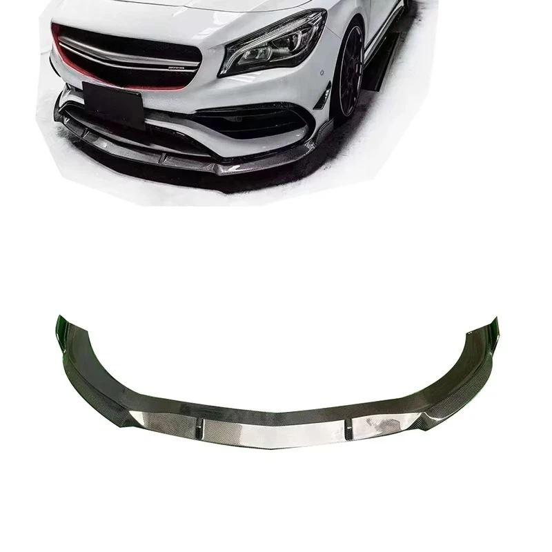 

Высококачественная карбоновая накладка на передний бампер в стиле BS для CLA Class W117 LCI, комплект обвеса, передний сплиттер 16-19