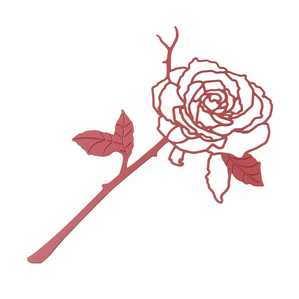 Wytrzymałe metalowe zakładki do książek z motywem róży, miedziane znaczniki do książek, do szkoły, biura, domu, dla czytelników, kreatywny prezent.