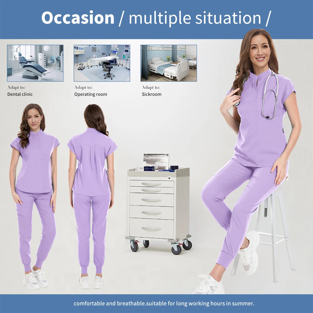 Toelettatura per animali domestici Abiti da lavoro per medico Scrub di alta qualità Uniforme Pantaloni da jogging Abbigliamento da lavoro infermieristico Assistenza sanitaria Accessori per la scuola medica