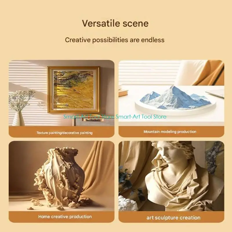 E1PB Quartzs Sand Acrylic Texture Painting Plasters Bandage Set 5 Sizes For Art Creation