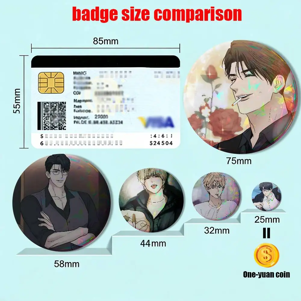 Comic strip Payback Badges Badges On Backpack Jacket Cartoon Round Brooches  Acrylic Button Pins Collection Gifts