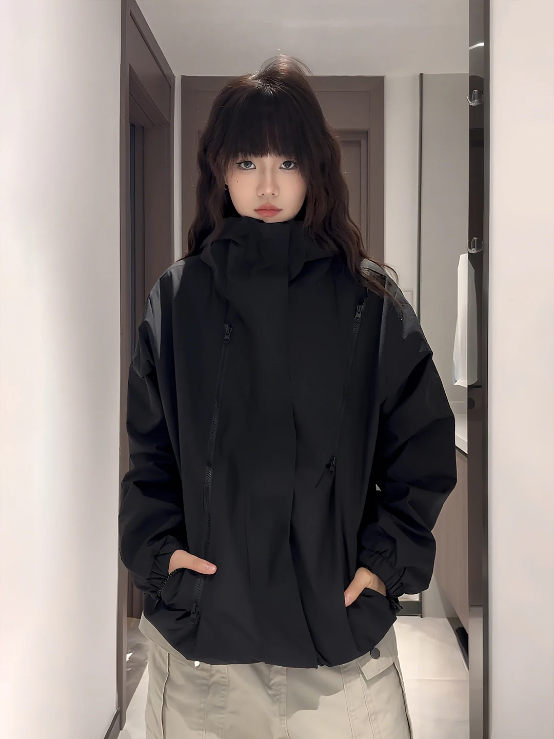 

Bla Samurai Tee-in-One Men's Jaet Autumn Trendy American Workwear Outdoor Hiking Sports Climbing Suit Loose Fit Zipper