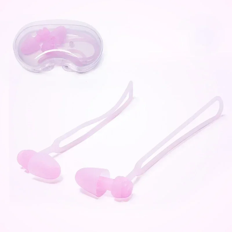 

Anti-lost Swimming Earplugs Waterproof Noise Reduction Soft Silicone EarPlugs with Rope for Sleeping Swimming Ears 1pcs