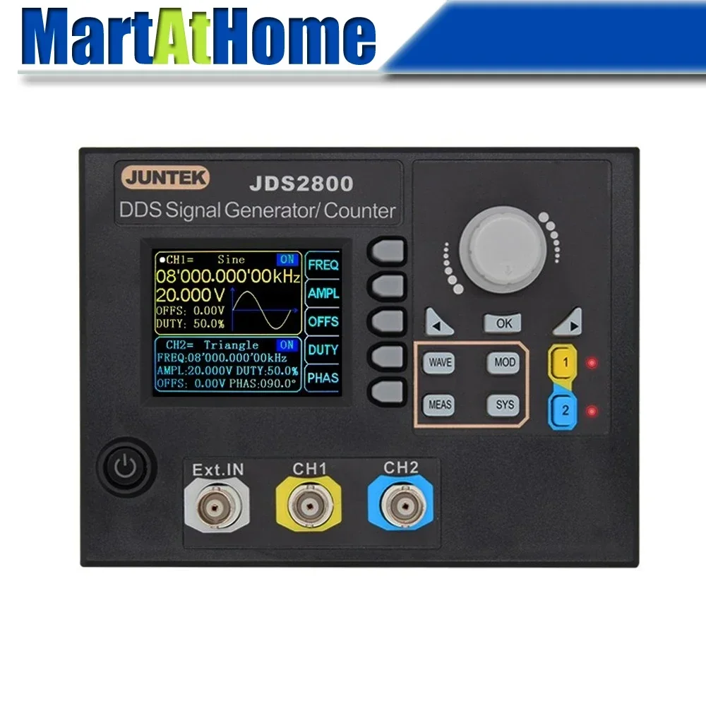 

JDS2800 15MHz~60MHz Signal Generator Digital Control Dual-channel DDS Function Signal Generator frequency meter Arbitrary