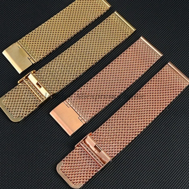 1.0mm Mesh Milanese Strap Stainless Steel Bracelet 3mm Thickness for IWC for Omega for Seiko Watch Wristband 18mm 20mm 22mm 24mm