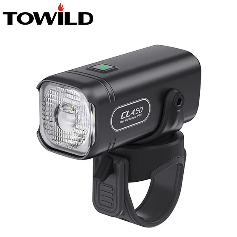 �y�Z�[�����zTOWILD 450LM �o�C�N���C�g�ʋ΃~�j���]�ԃ��C�g LED �T�C�N�����O�t�����g�����v IPX6 �R���p�N�g�w�b�h���C�g�A���~ MTB ���H�����d��