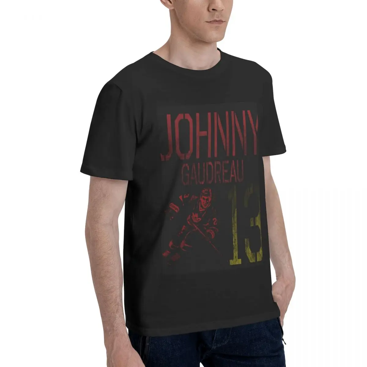 Johnny Gaudreau, Hockey Luxury T Shirts for Men Summer Print Shirt Cotton High Quality Clothing Streetwear S-6XL