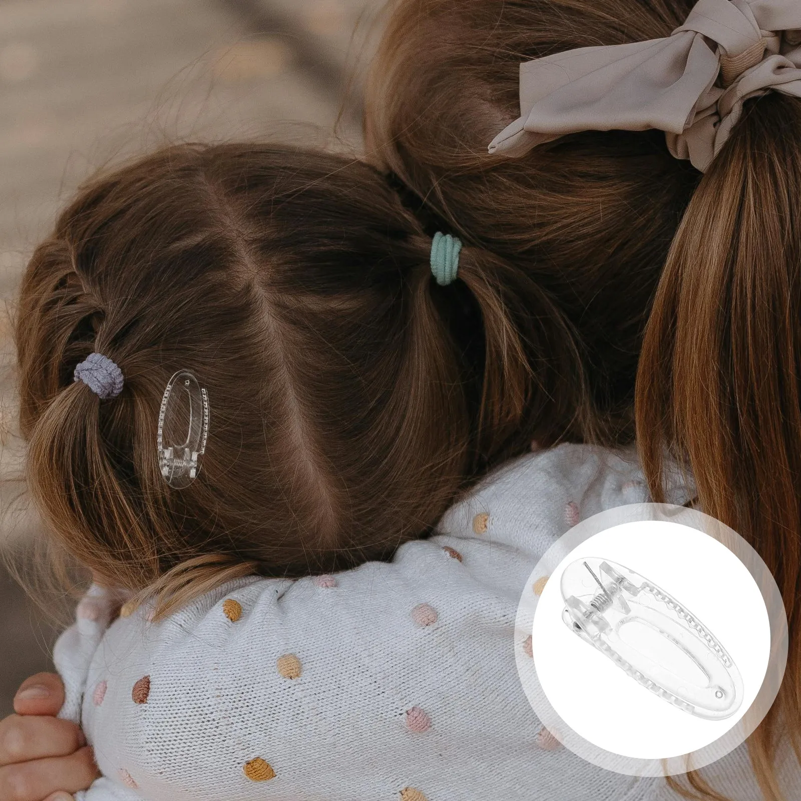 

20Pcs Hair Clips Transparent Oval Mini Snap Duckbill Clips Secure Grip Small Hair Barrettes for