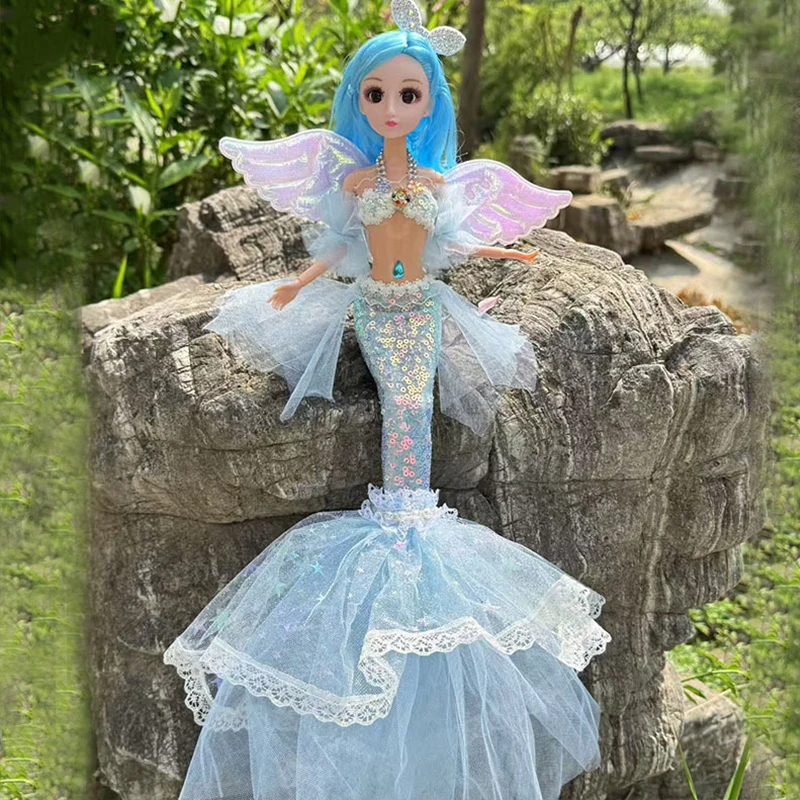 Boneca reborn de 30 polegadas, vestido rabo de peixe de diamante colorido, boneca de grupo de princesa, menina de vestir, brinquedo de presente de aniversário infantil