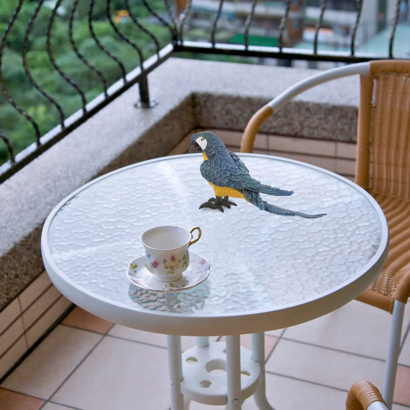 

Миниатюрная имитация попугая: реалистичное искусственное украшение для сада и улицы, декоративная фигурка птицы