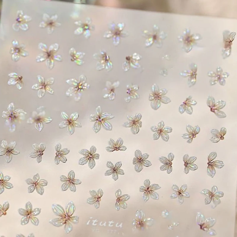 1 قطعة جديد 5-Petal زهرة صغيرة الطازجة مسمار ملصقات صغيرة صغيرة زهرة اللون مسمار الشارات DIY بها بنفسك مسمار الفن مجوهرات أدوات مانيكير