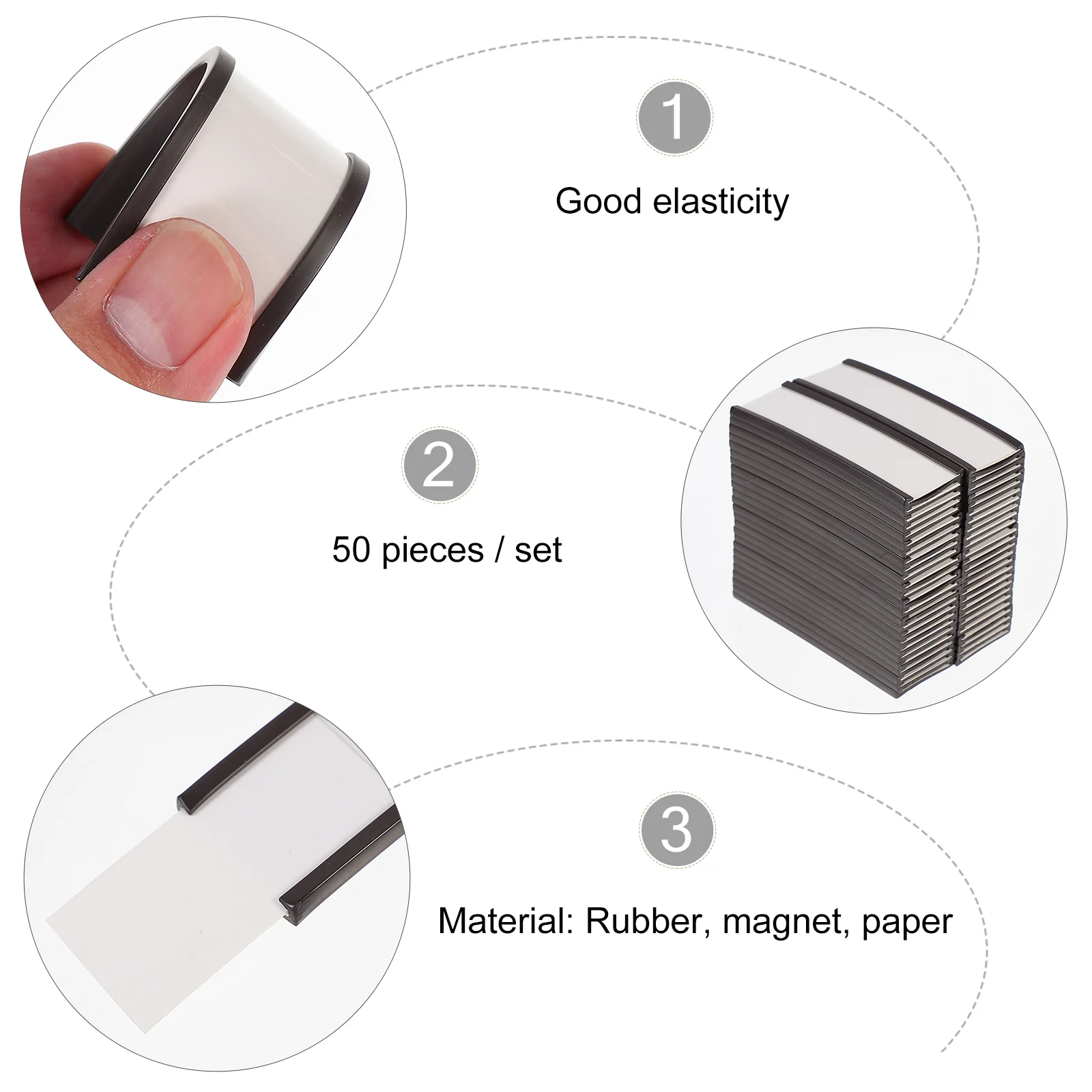 50 Pcs Label Holder Alphabet Magnets Warehouse Magnetic Clip Rubber Soft Sign Price Tag