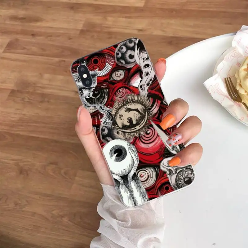 Scary Face Eyes Phone Case For iPhone XR X XS Max 14 13 Pro Max 11 12 Mini 6 7 8 plus SE 2020 Printing Cover