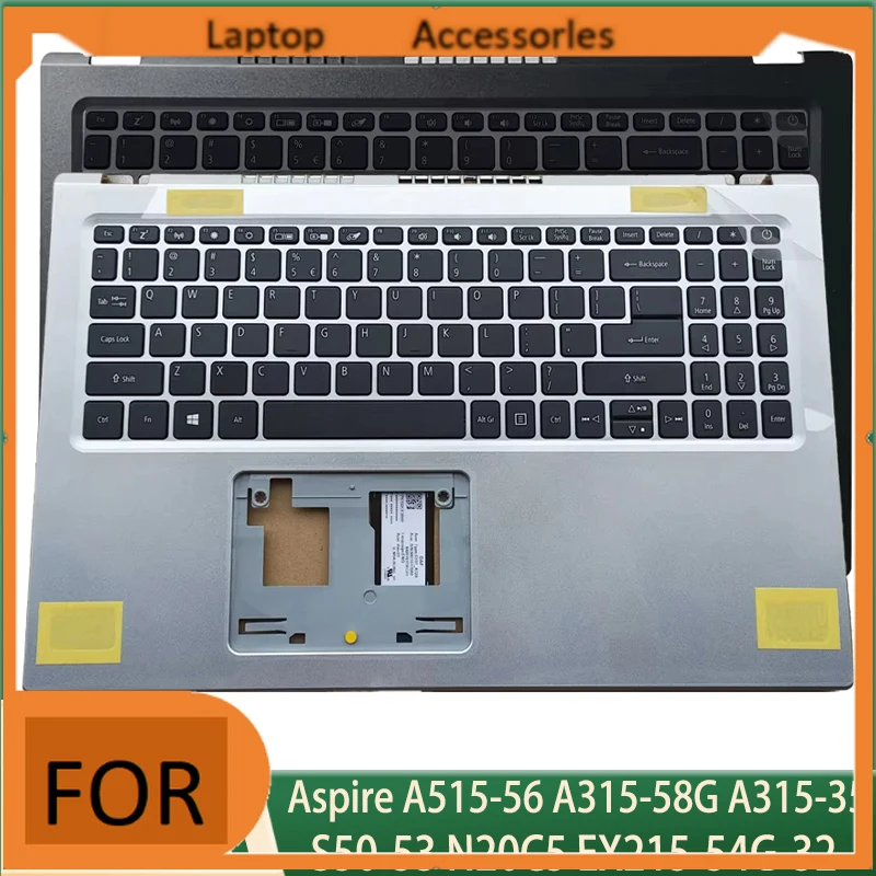 HJ New original For Aspire A515-56 A315-58G A315-35 EX215-54 N20C5 S50-53 Palm rest with keyboard upper cover laptop top case sh