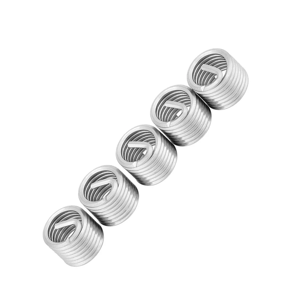 50pcs M8 x 1.25 x 1.5D Helical Threaded Inserts​ Coiled Wire Stainless Steel​ Thread Repair Insert​ Helical​