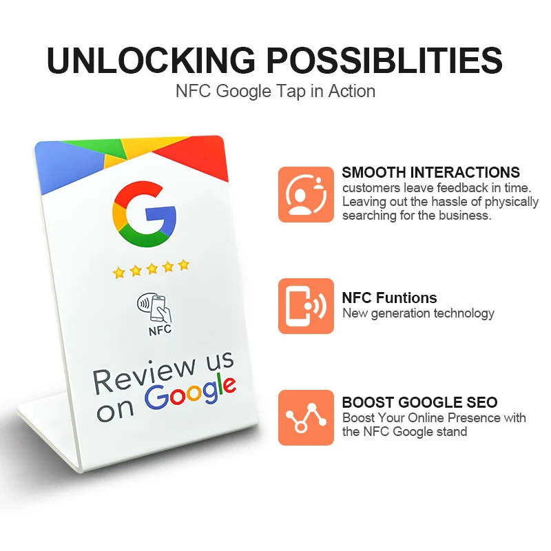 NFC 215 Programmable for Google Review Card NFC Station Table 13.56Mhz Waterproof NFC Review Card