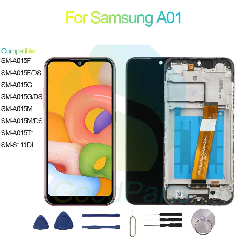 For Samsung A01 Screen Display Replacement SM-A015F/G/M/DS/T1/V/A/AZ/U/U1, SM-S111DL A01 LCD Touch Digitizer Assembly