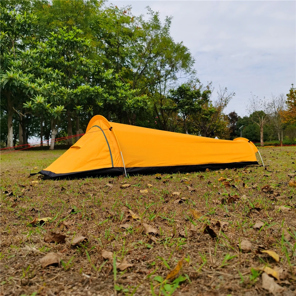 Ultraleichtes Zelt - 1-Personen-Rucksackzelt, Ein-Personen-Mesh-Bivy, Wasserdichter Schlafsack für Rucksackreisen und Camping – Detail 11
