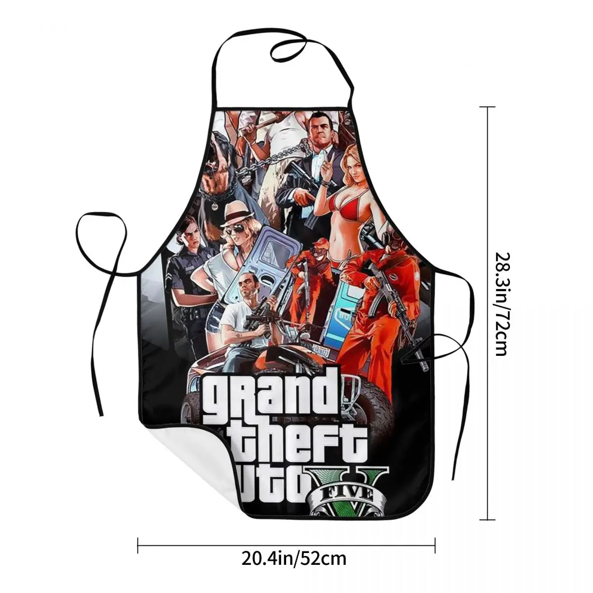 سرقة السيارات الكولاج مغامرة لعبة GTA المئزر الشيف الطبخ المطبخ Tablier مريلة مقاومة للماء تنظيف المطبخ بينافور #5