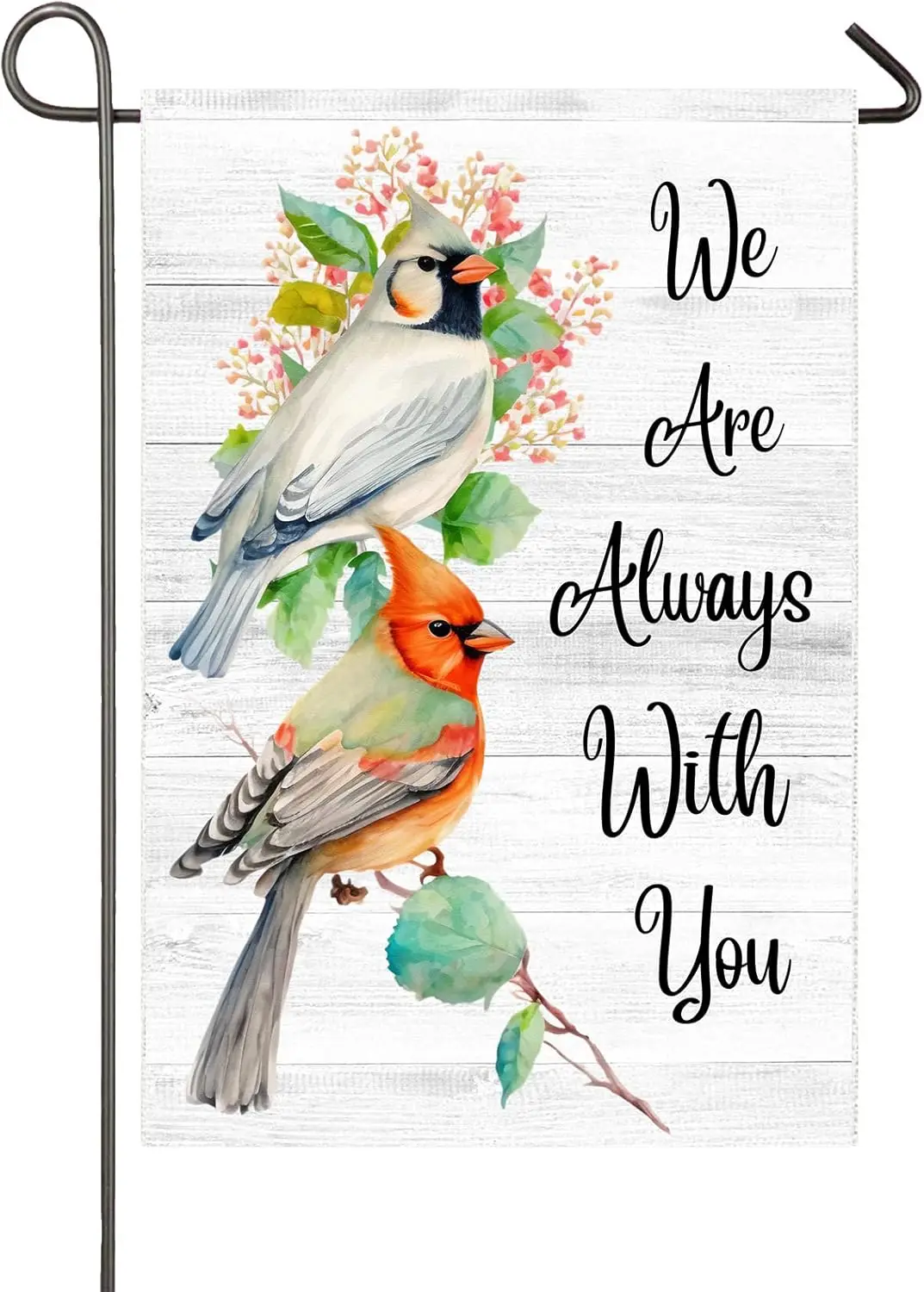 Cardinal Garden Flag Memorial Day Decorations Outdoor Yard Flags 12x18 Inch Double Sided We Are Always With You Commemorate Ceme