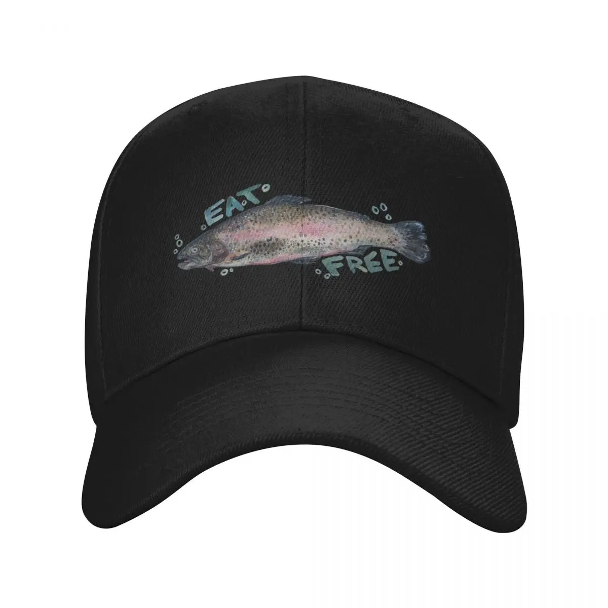 Eat Free - Salmon Baseball Cap Beach New Hat Snap Back Hat Fashion Beach Mens Hats Women's