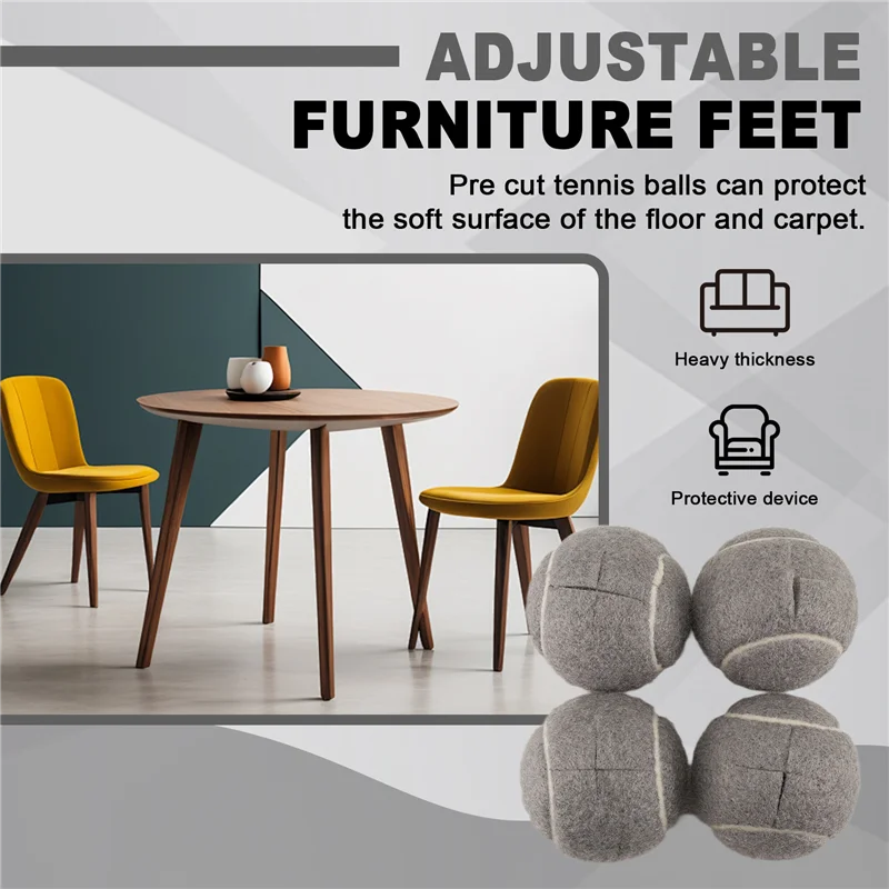 A48F-4PCS كرات التنس ووكر كرات التنس للمشايات لأرجل الأثاث وحماية الأرضية #1