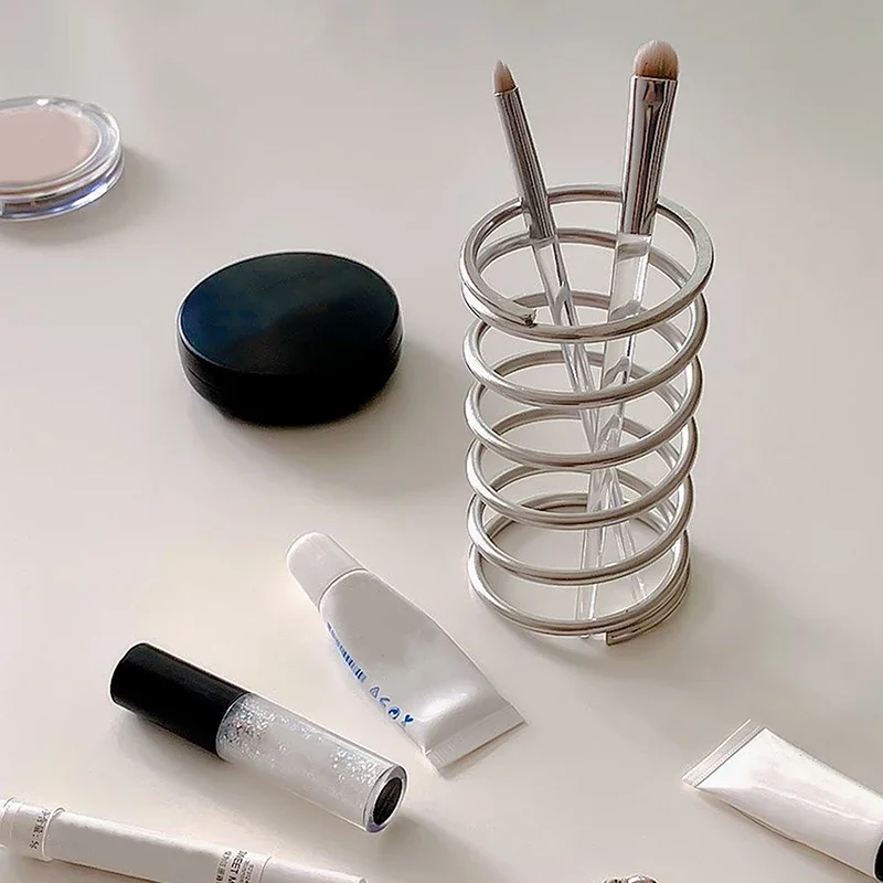 Stainless Steel Decorative Storage Vase - Makeup Brush Toothbrush And Pen Holder - Multi-Functional Organizer