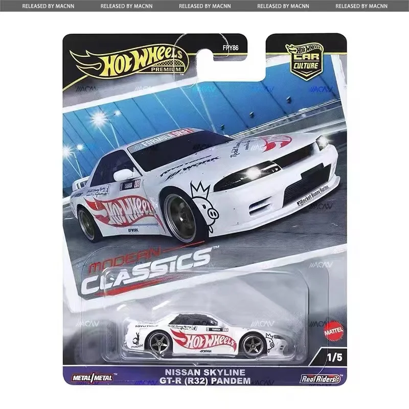 Hot Wheels 1:64 Nissan Gt-R Bcnr33 R32 Pandem 190E Evolution Sileighty Series Die-Cast Alloy Car Model Decoration Gift