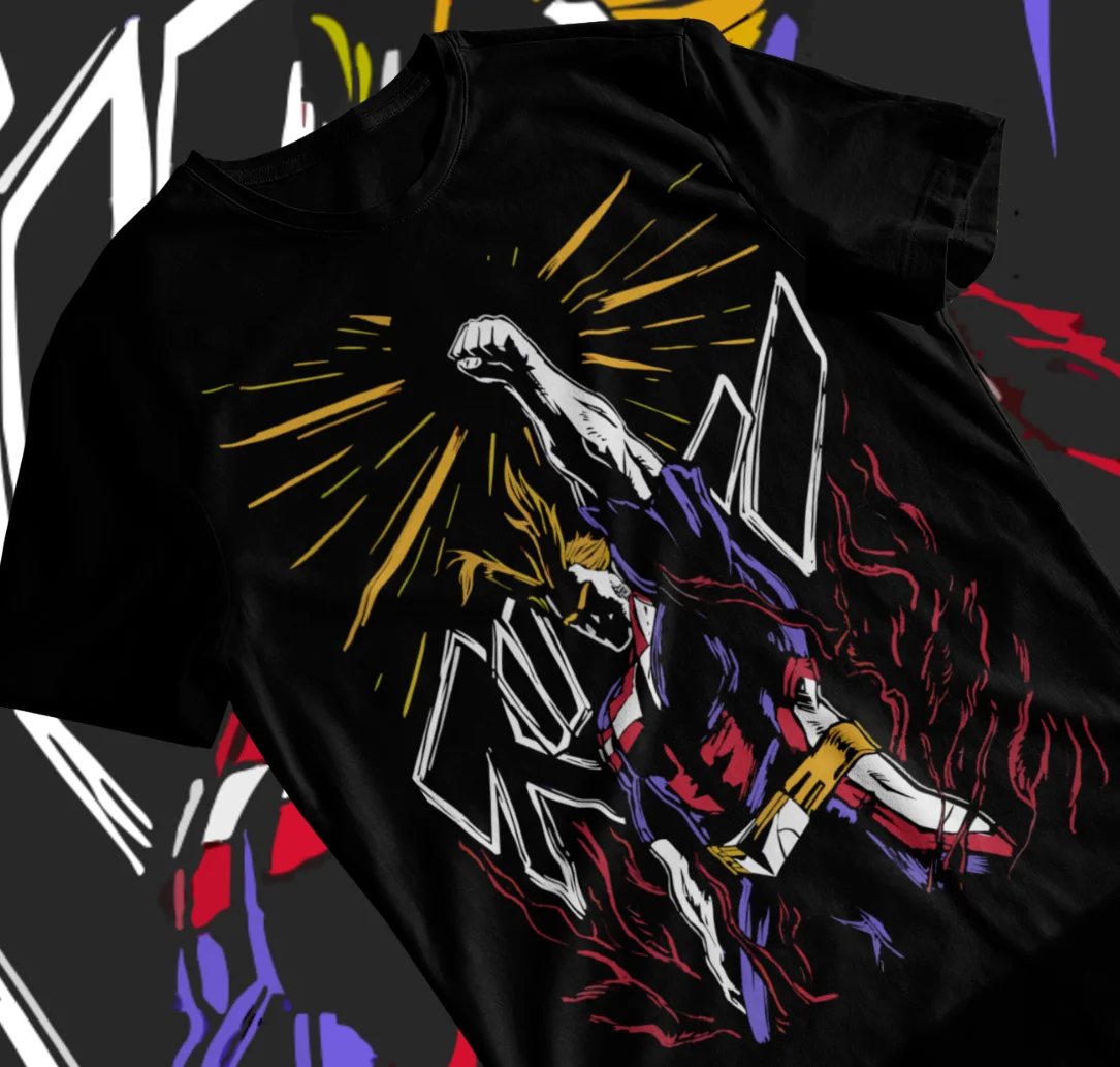 All Might T-ShirtBoku Hero Midoriya Plus Ultra Anime Soft Tee
