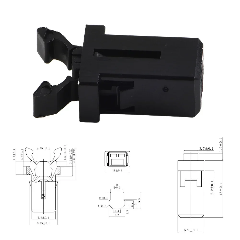 

1pc Trash Can Plastic Lock Self-Locking Switch Replacement Catch Compatible Touch Lid Bin Latch Repair Clip Black