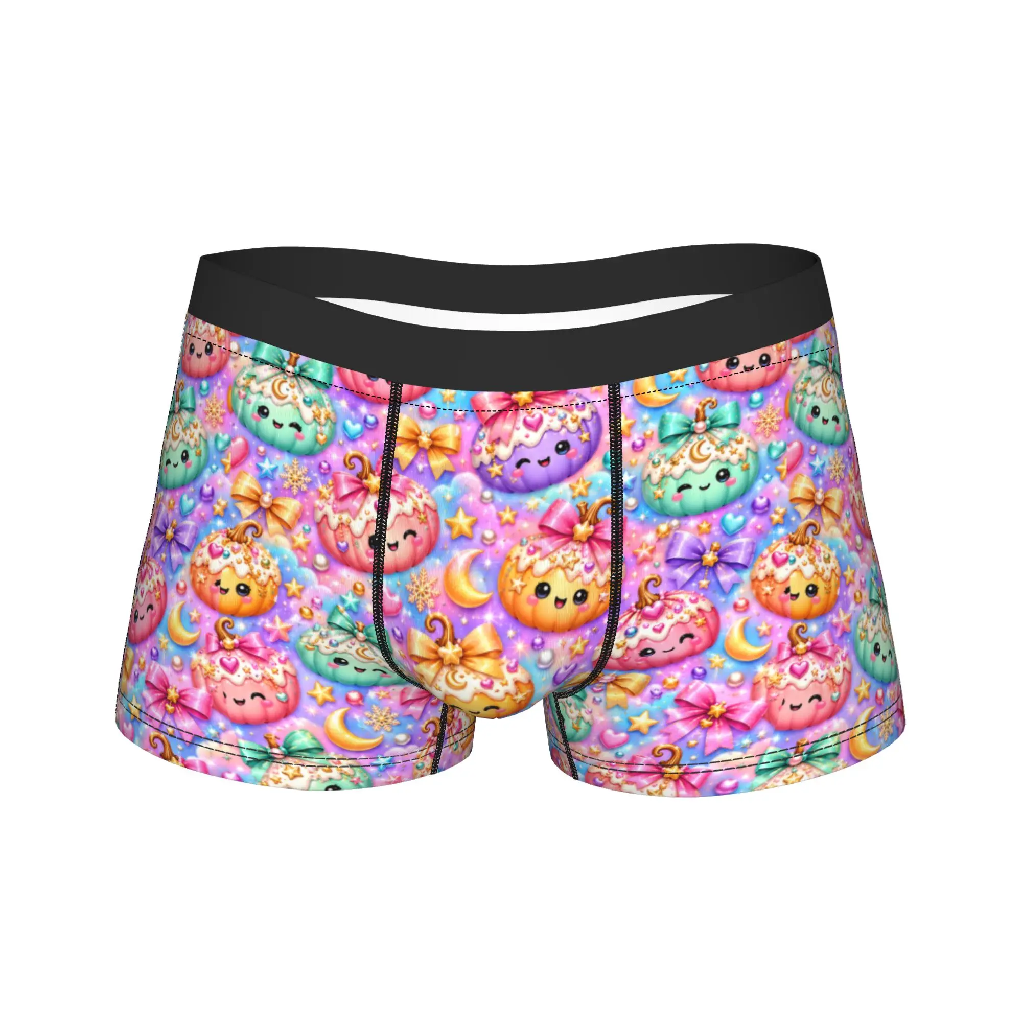 Pastel Halloween Pumpkin Underwear  Custom Trunk Quality Man Panties Breathable Boxer Brief Gift Idea