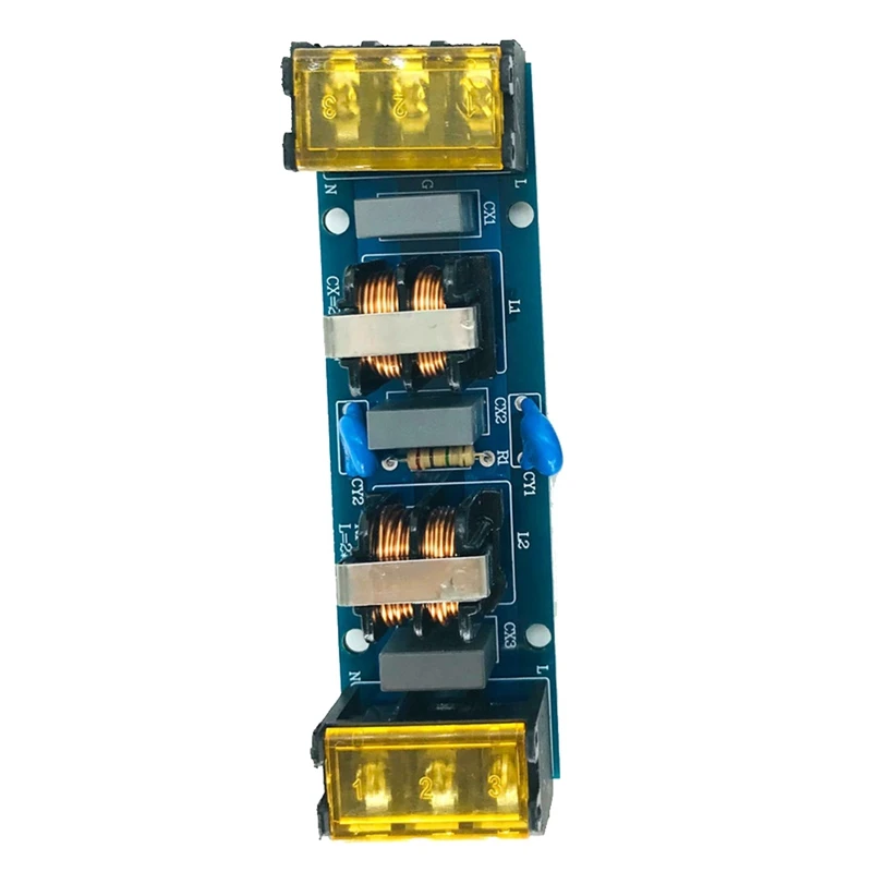 1 Piece EMI High Frequency Power Low-Pass Filter Board Electrical Access Filter Two-Stage 6A For Power Supply Amplifier PCB