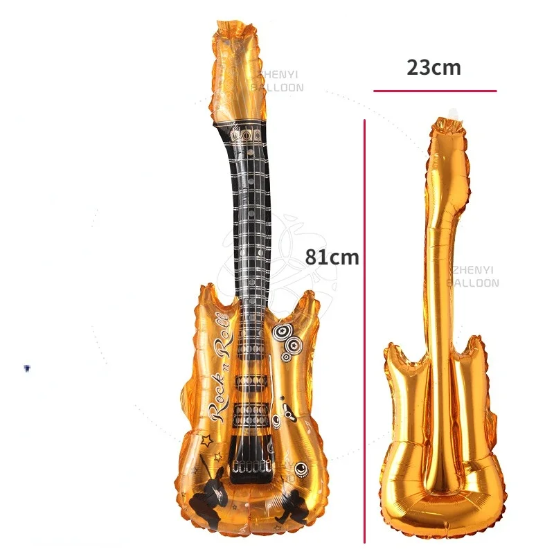 Balões de guitarra infláveis dos desenhos animados globos de ar fontes de festa balão de aniversário das crianças clássico
