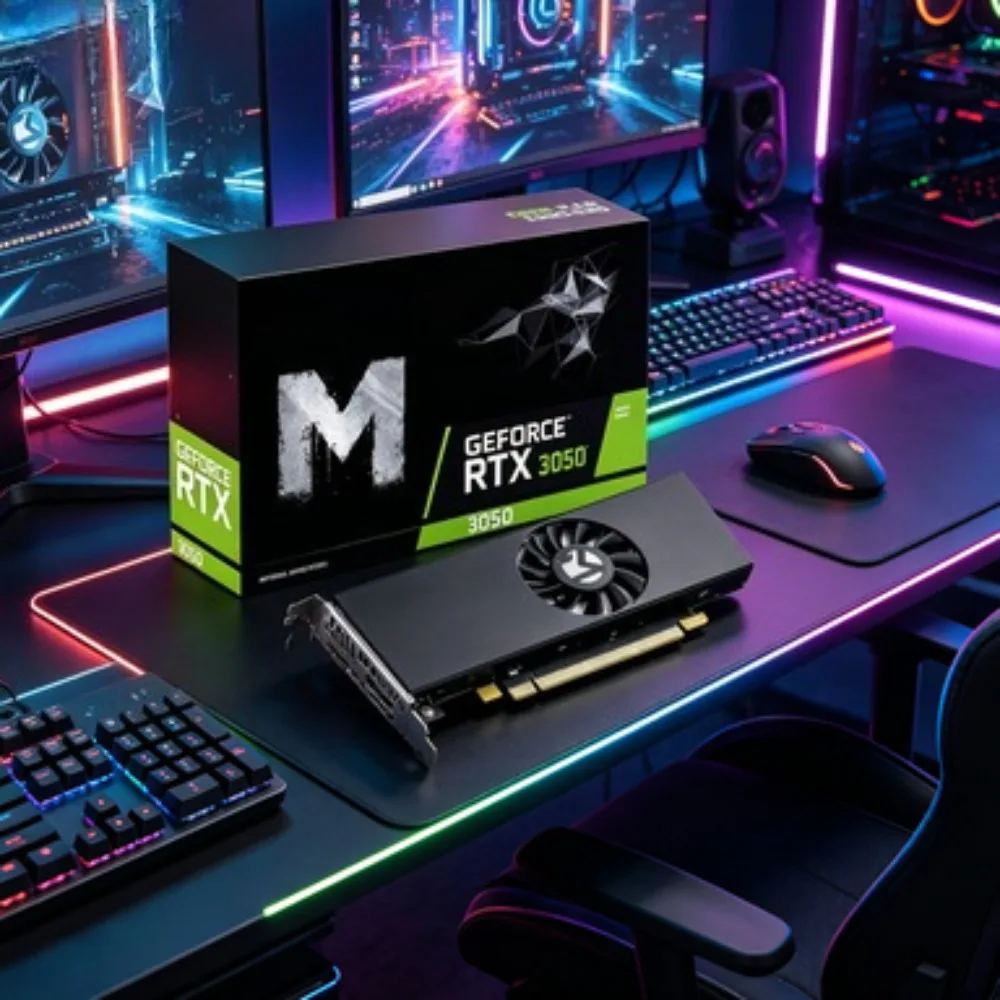 Low Profile GeForce RTX 3050 6GB GDDR6 Gaming Graphics Card PCIe 4.0 2.1 DP
