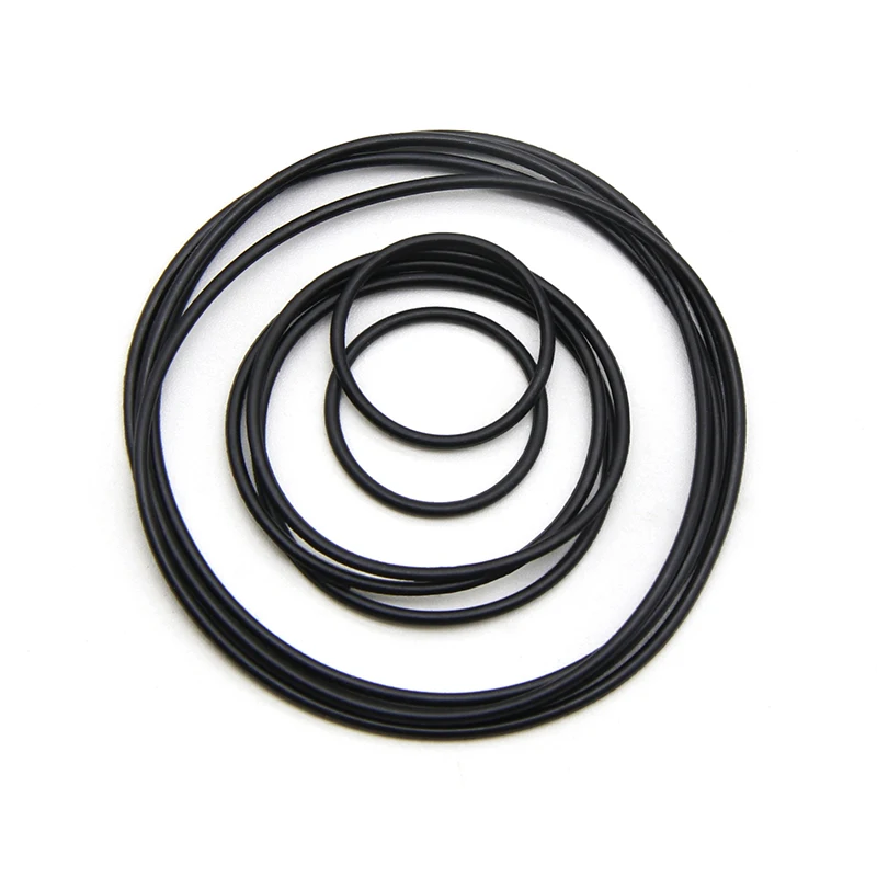 50pcs NBR O Ring Seal Gasket Thickness CS 1mm OD 3~50mm Nitrile Butadiene Rubber Spacer Oil Resistance Washer Round Shape Black