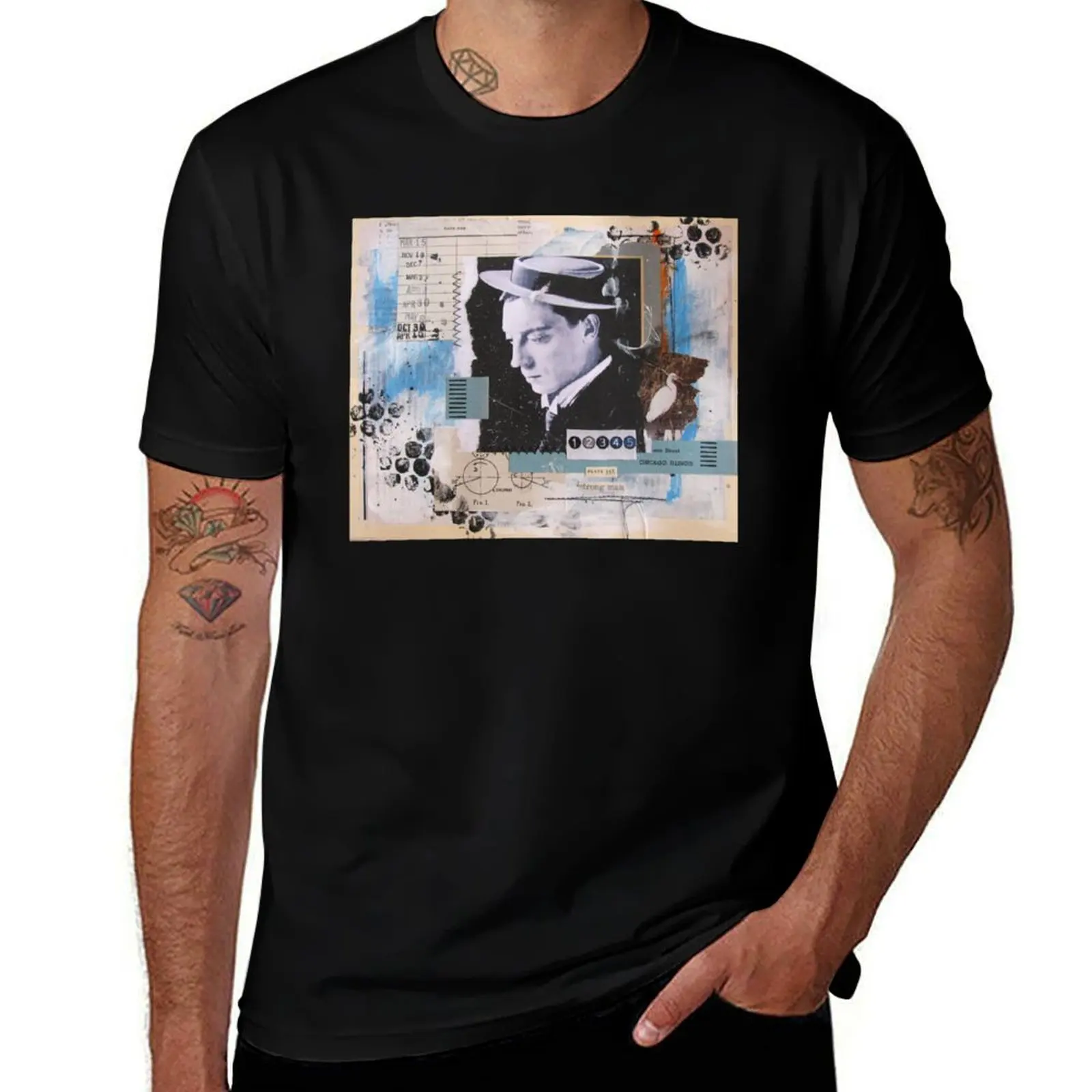 Футболка Strong Buster Keaton Collage с короткими рукавами для повседневной носки