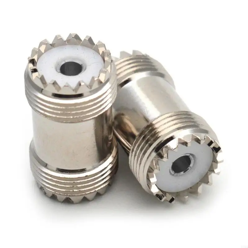 

652F 2pcs UHF RF Coaxial Adapter SO239 UHF Female to UHF Female Connector Low Loss Ham Radio Coax Adapter for RF Antennas