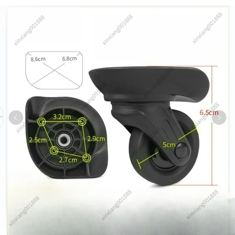 Ruedas de Repuesto para Maleta Pierre Cardin, Modelo C-F1370, Silenciosas, Giro de 360° °   Polea de Reparación para Ruedas Giratorias